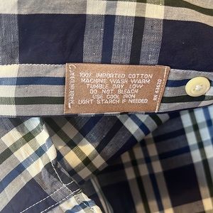 Men’s Gitman Brothers Tailored Shirt Size Small Handmade USA